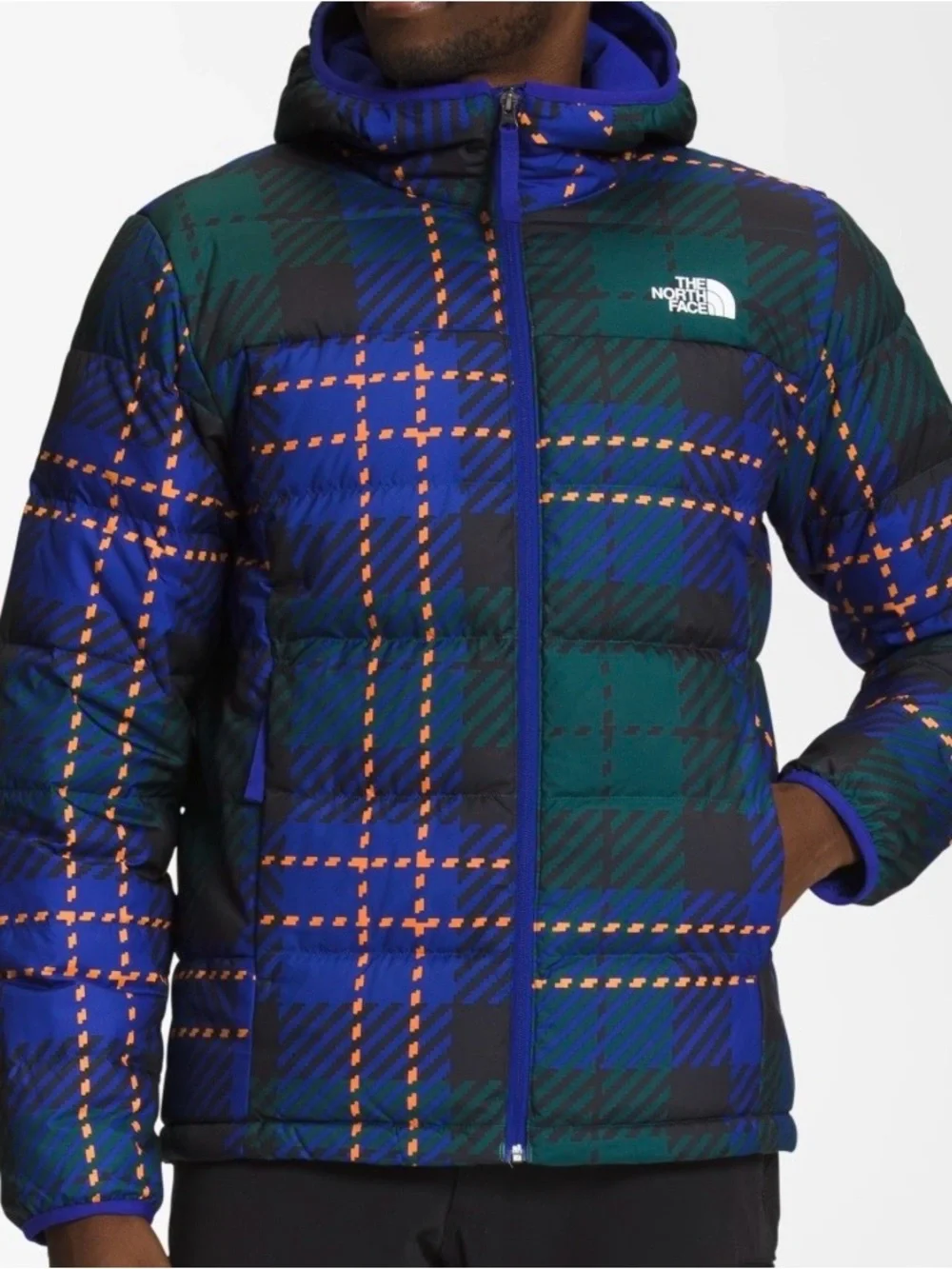 North face Men's Printed roxborough Luxe Hooded Jacket. Size XXL